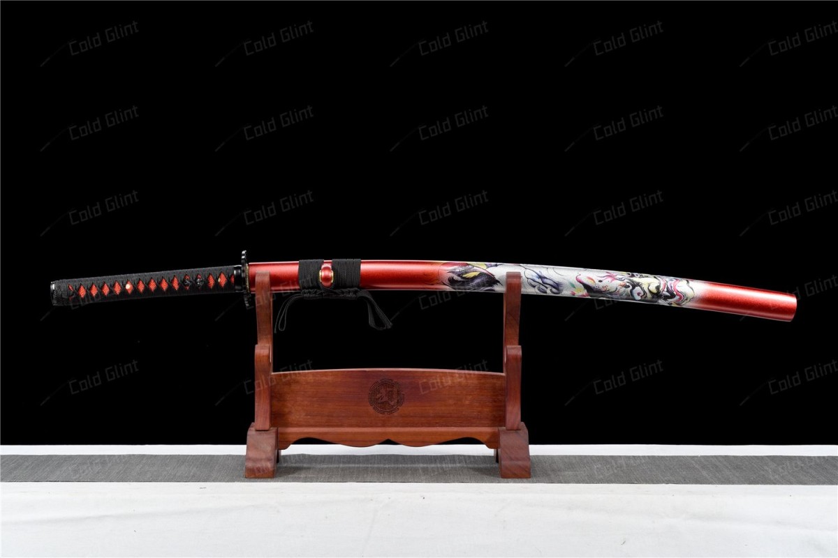 Red-Crowned Crane -  Spring Steel,  Hand Forged, Katana