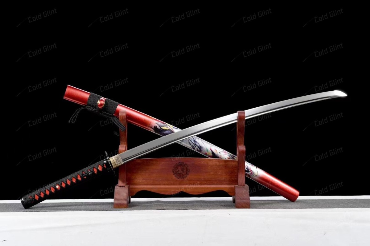 Red-Crowned Crane -  Spring Steel,  Hand Forged, Katana