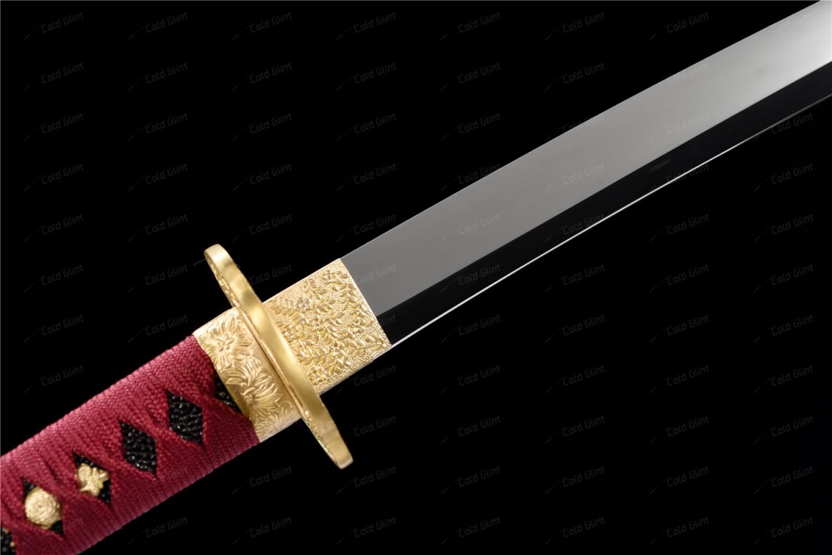 Red Samurai - Ultra-High Gloss Mirror Polishing, Katana