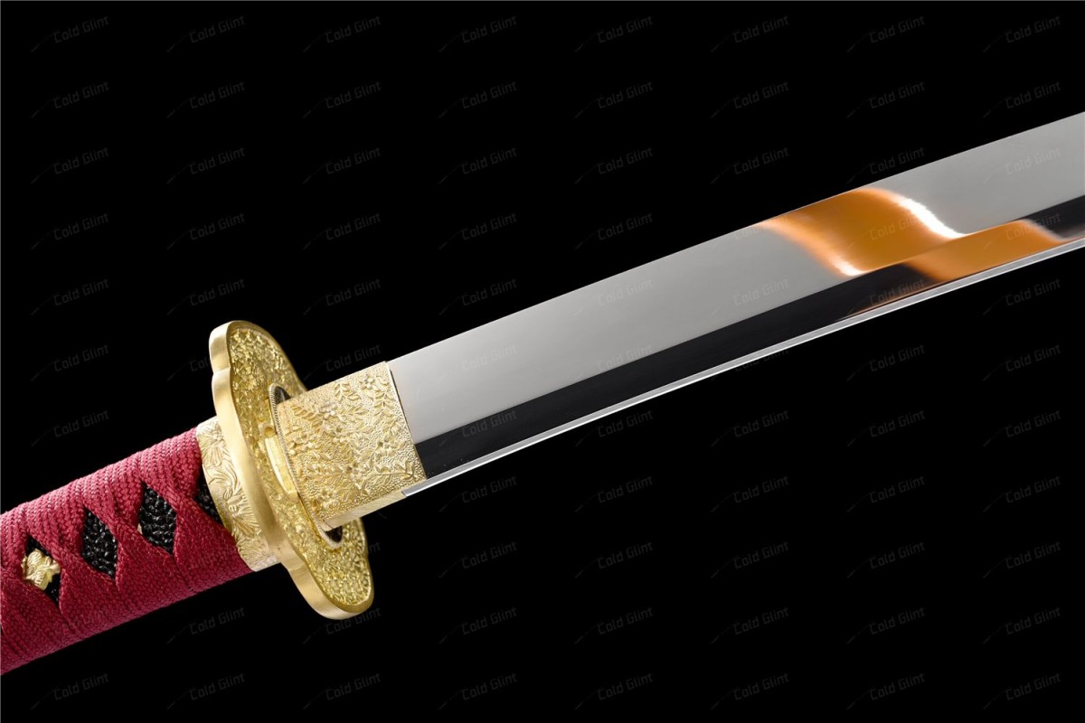 Red Samurai - Ultra-High Gloss Mirror Polishing, Katana